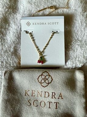 Kendra Scott Gold Necklace Cherry